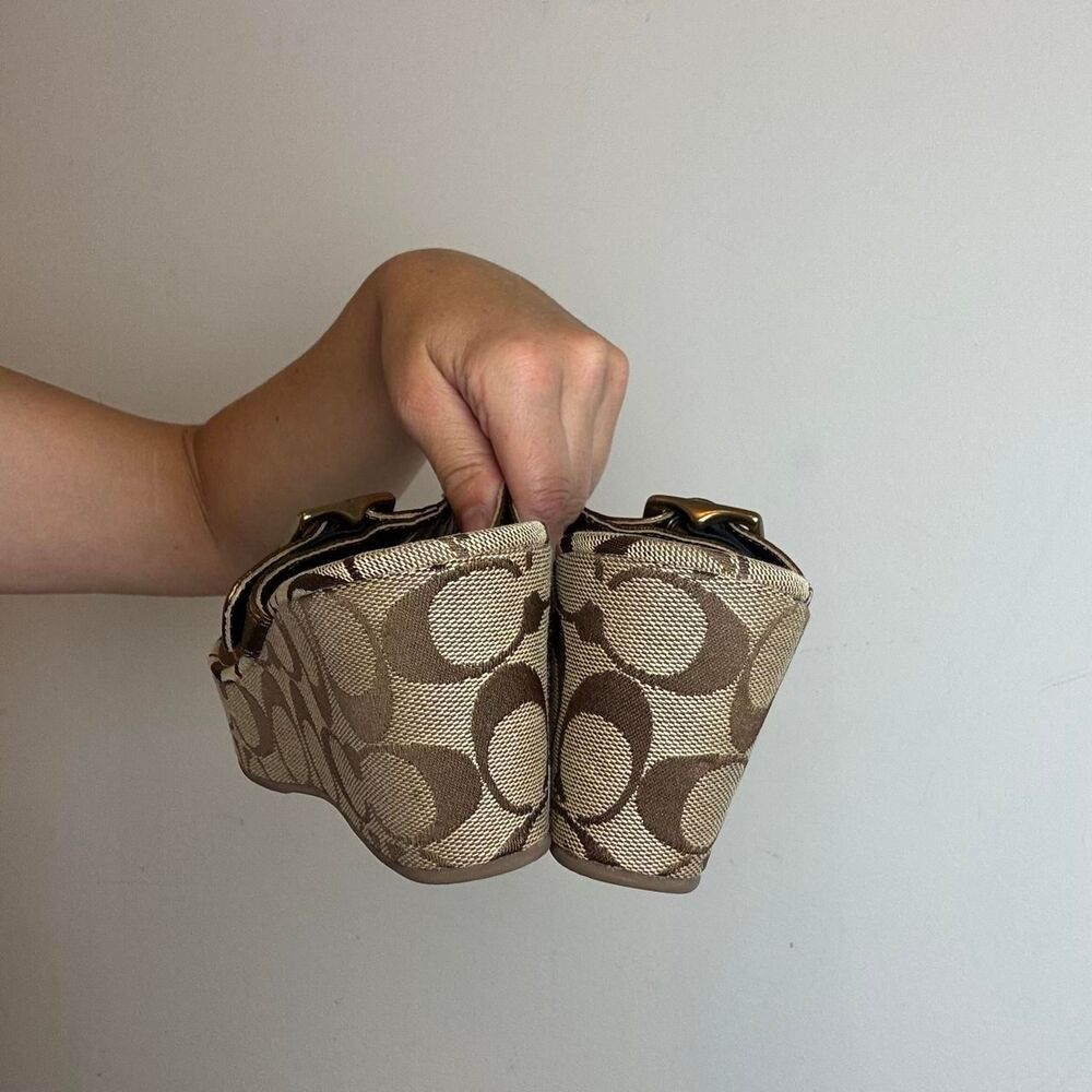 Coach Women's Brown and Gold Sandals - Picture 6 of 6